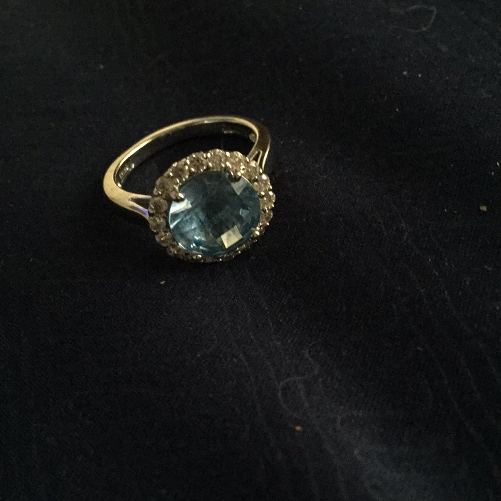 A London blue topaz ring